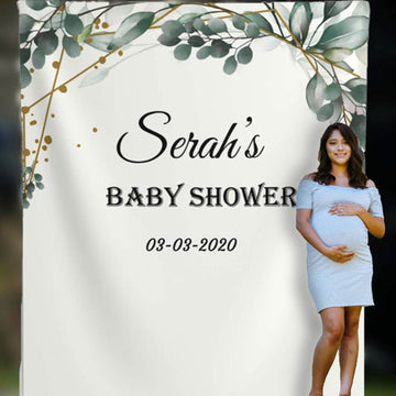 Greenery Baby Shower Backdrop - iJay Backdrops